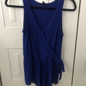 Royal Blue Wrap Romper